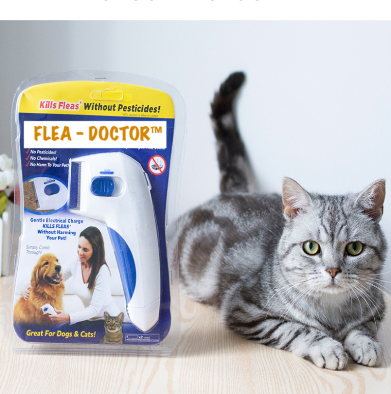 FLEA DOCTOR™ Electric Comb For Cats/Dogs Eliminates Fleas and Ticks